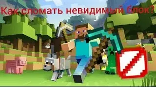 Откуда взять невидимые блоки и как их сломать?в майнкрафте 1.0.×