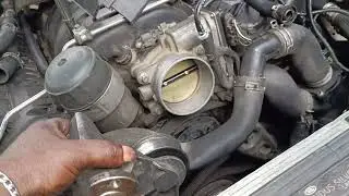 step to install fan belt on 5.0 range rover sports