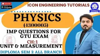 DIPLOMA PHYSICS SEM 2  IMP QUESTION  FOR GTU EXAM || CH 1 IMP QUESTION FOR PHYSICS || SEM 2 GTU 