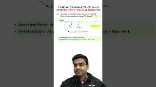 CAPF AC GRAMMAR TRICK 39/100  