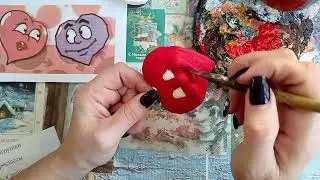 Мастер-класс Сердца из ваты Любовь с первого взгляда часть 3