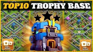 TOP 10 BEST TH12 TROPHY BASE WITH REPLAY || TH12 TROPHY PUSHING BASE WITH LINK || TH12 ANTI 3 STAR
