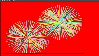 spiral geometrical pattern made with python turtle code in description 