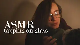 ASMR  ✨Tapping on glass✨ +  Rain sounds and Fireplace ambiance 🌧️🔥 (WHISPERING) Don't forget your 🎧