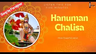 Hanuman Chalisa by Foreigner 🔥😱  #hanumanchalisa
