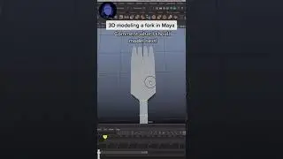 Fork 3D model in Maya