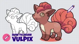 How to draw Vulpix (Pokemon)? Step by step drawing tutorial for kids | Easy and simple drawing