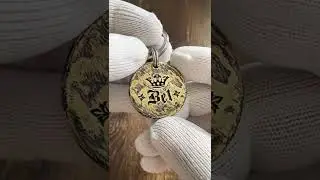 Адресник медальон с короной в стиле Готика | Handmade pet id tag, dogtag