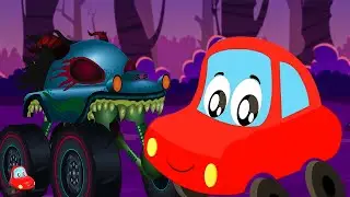Good vs Evil, Haunted House Monster Truck Cartoon Show for Kids