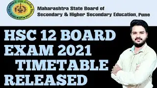 HSC board exam Timetable|12th std  Board Exam 2021 Timetable released|