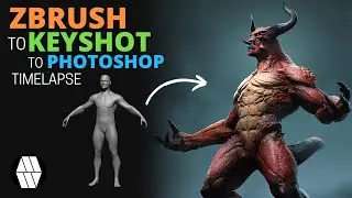 ZBrush to Keyshot to Photoshop Timelapse - 'Great Demon' Concept