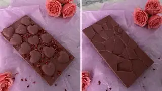 Розовый шоколад 🍫/ Шоколадная плитка своими руками/Шоколадное Сердце