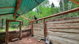 СТРОИМ БОЛЬШУЮ ЗЕМЛЯНКУ! ДЕЛАЕМ КРАСИВЫЕ И РОВНЫЕ СТЕНЫ