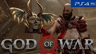 Kratos vs Valkyrie - Boss Fight - God of War PS4 Pro [1080p]