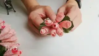 Маленькие цветы из гофрированной бумаги! Постой способ! Мастер класс!