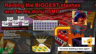 Raiding the BIGGEST farms and stashes on the donut SMP