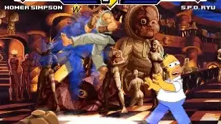 SK MUGEN - Homer Simpson (Me) vs Slightly Pissed Off Ryu