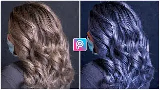 Change hair color in PicsArt | PicsArt oil effect editing | AKZONE 2021