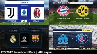 PES 2017 | Scoreboard Pack All League + Corner Flag + Refere Kits [Sider]