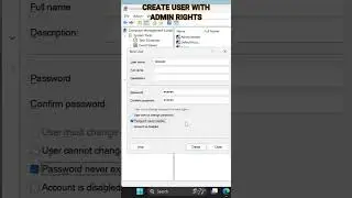 create user with admin rights 