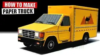 How to make a medium class paper truck, homemade model, papercraft tutorial