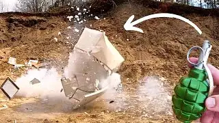 DESTROY OLD FRIDGE WITH FIRECRACKERS