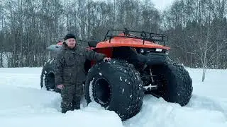 Обзор квадро-вездехода ДОЗЕР с чехлом для хранения и транспортировки