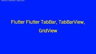 Flutter Tabbar, TabbarView, GridView Part1
