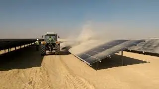 Solar Module Cleaning In the Desert
