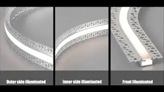 Profilo in alluminio a Led da incasso curvo copertura in Silicone flessibile