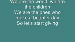 Michael Jackson  We Are The World lyrics