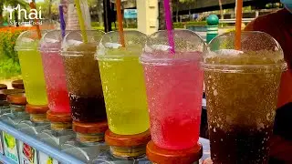 Vintage Rocket Soft Drink | Coca Cola, Lemonade, Lychee | Thai Street Food