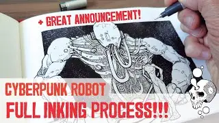 Let's Draw ROBOTS! - Cyberpunk character full process.