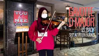 Gavotte In D Major Violin Suzuki Book 3 J.S. Bach With Piano Accompaniment
