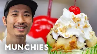 Deep Fried Malted Ovaltine Sundae