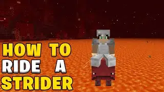 How to ride a strider in Minecraft 1.21