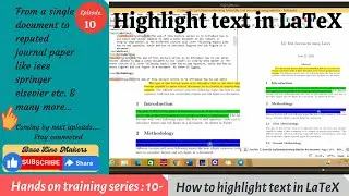 How to highlight text in LaTeX. || Easy & Simple way ||