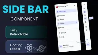 How To Make A SideBar Menu With TailwindCSS In React JS | FULL Beginner Tutorial