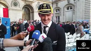 ALL BLACKS:  Dalton Papalii after the official welcoming ceremony in Lyon