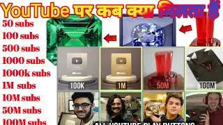 YouTube पर कब क्या मिलता है||YouTube award explain in Hindi ||YouTube award Kaise Milta Hai#award