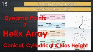 Points in Dynamo - Part 7 _ Helix Array _ Cylindrical Helix _ Conic Helix _ Bias Height Helix