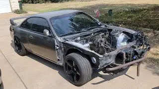 Preping s14 for Turbo M112 Swap: Stich welded + bay shave