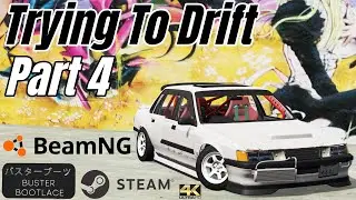 BeamNG: Trying to Drift Part 4 - AX53's Pessima Mod - Max Wheel Rotation, Shifter & Clutch GoPro