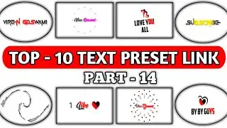 Top 10 Alight Motion Text Animation Presets | Text Preset Download | Preset Pack