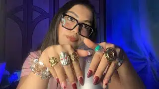 Trying fast and aggressive ASMR🥥💍-finger fluttering, mic scratching, ring sounds, coconut rain