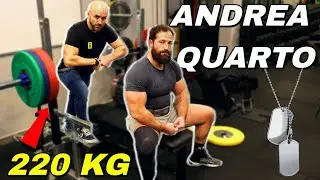 ANDREA QUARTO BATTE SCHERAGGI CON 220 KG DI PANCA PIANA