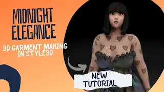 Midnight Elegance- let's make this stylish dress in style3d