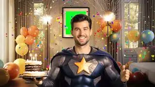 Superheroes Celebrate Your Birthday ! with  Custom Song & Green Screen Fun 🎉🎂