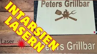 Intarsien lasern /Grillregal selber bauen / DIY /Holzwerken / Lasern #woodworking #lasercutting