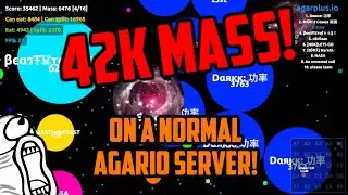 Agar.io: 42,000 MASS! - How to get BIG on a Normal Server! - No Bots - No Livestream